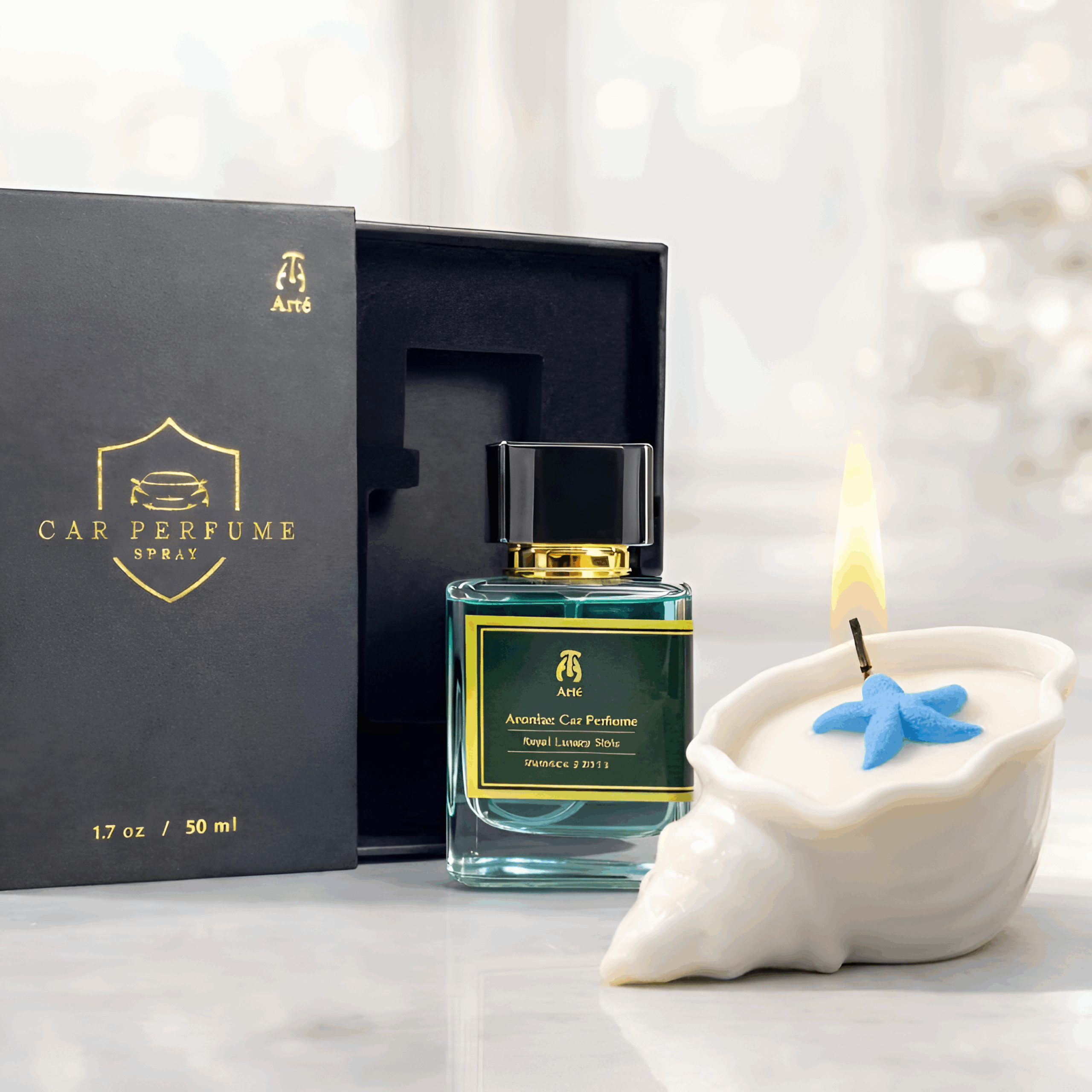 Nước hoa ô tô Aeonian Arté tặng nến thơm vỏ sò ( Trị giá 97K )