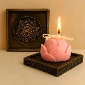 Đế đựng nến nghệ thuật - Hình vuông