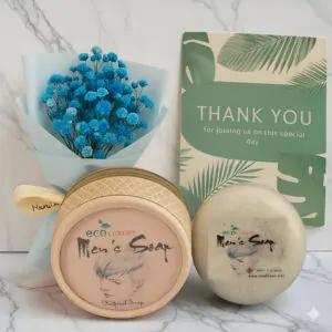 Combo quà sinh nhật cho nam : Sáp rửa mặt Eco Man Tặng Hoa Khô + Thiệp + Túi Đựng ( Trị giá 75K )