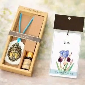 Bộ đá thơm treo xe Thánh Giá tặng túi thơm Iris ( Trị giá 65K )